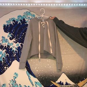 cross front sweatshirt